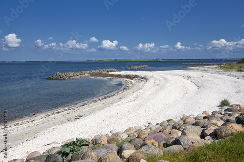 Beach with stones in Denmark Limfjord
