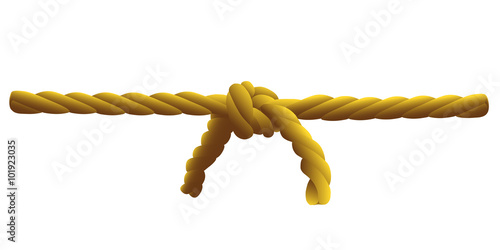 two ropes tied a strong knot, a symbol of friendship, agreement, contract