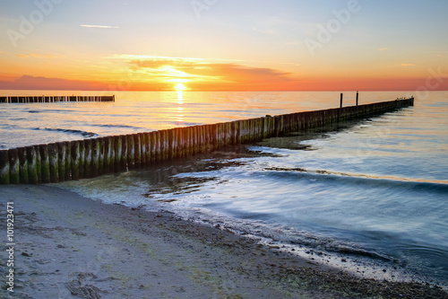 Sunset at the Baltic Sea in Germany
