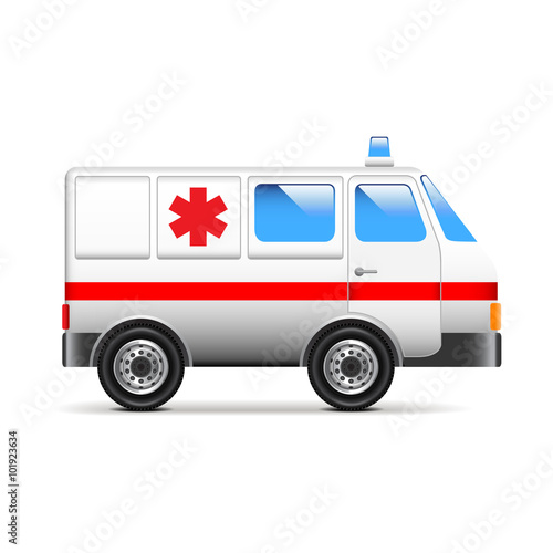 Ambulance isolated on white vector