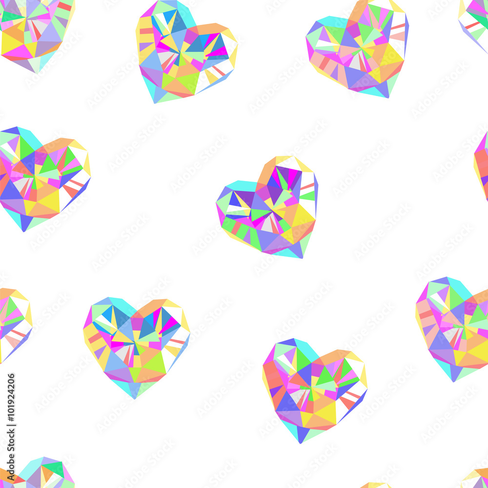 Valentine white diamond seamless vector pattern Valentine white diamond seamless vector pattern