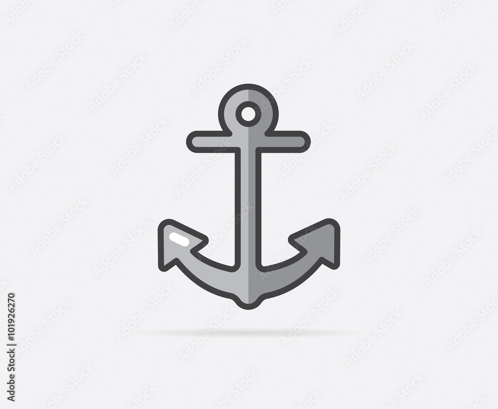 Vector Illustration of Anchor can be used as Logo or Icon Vector Illustration of Anchor can be used as Logo or Icon