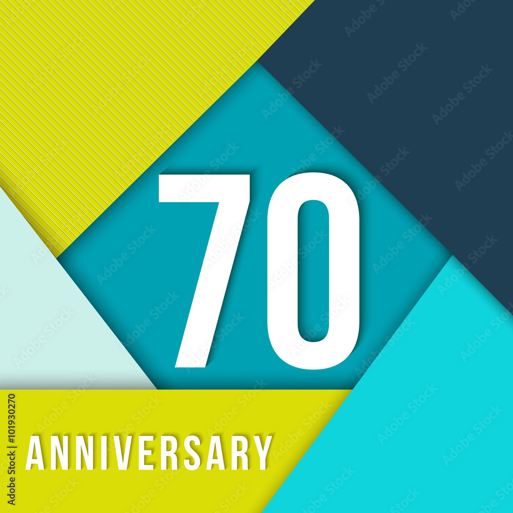 70 year anniversary material design template 70 year anniversary material design template