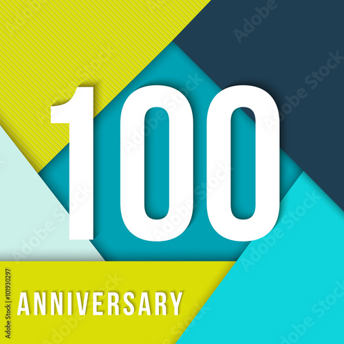 100 year anniversary material design template