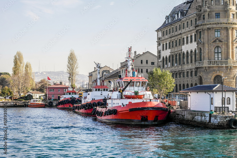 Istanbul fire boats.