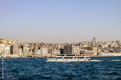 Istanbul ferry. Boat on Bosporus. © perekotypole
