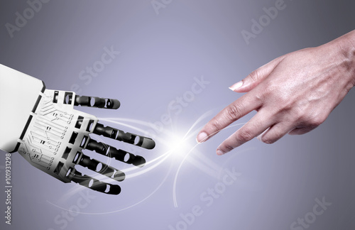 Robot human hand connection
