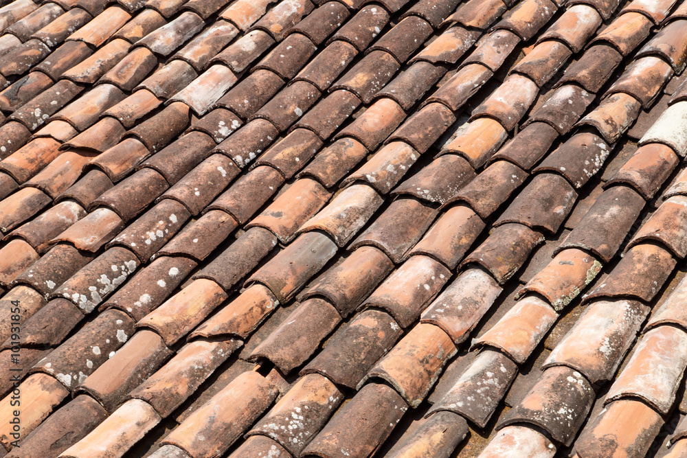 Background of old roof tiles Background of old roof tiles