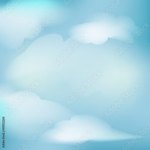 illustration clear blue sky with clouds vector abstract backgrou