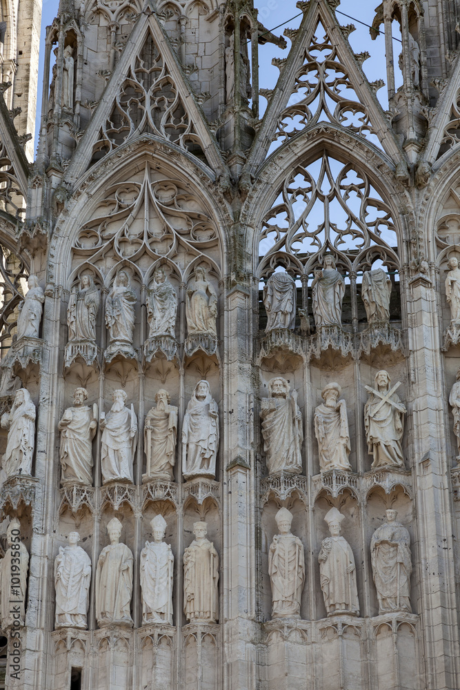 Rouen -Kathedrale Heiligenstatuen
