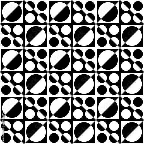 Seamless Square  Triangle and Circle Pattern