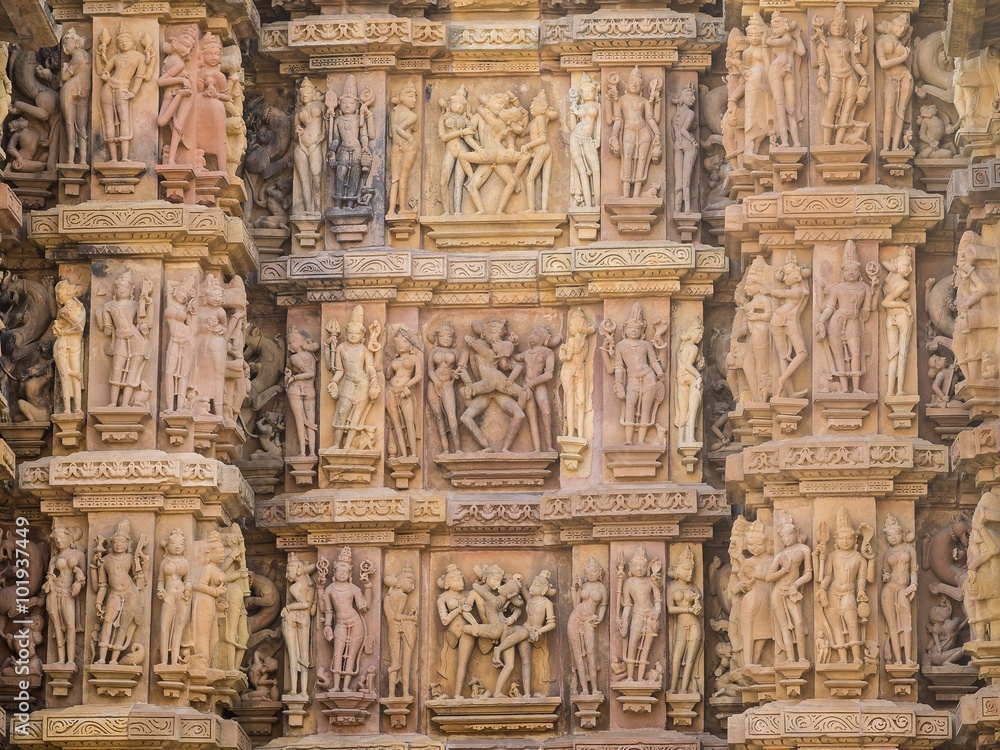 Kamasutra temple in Khajuraho, India