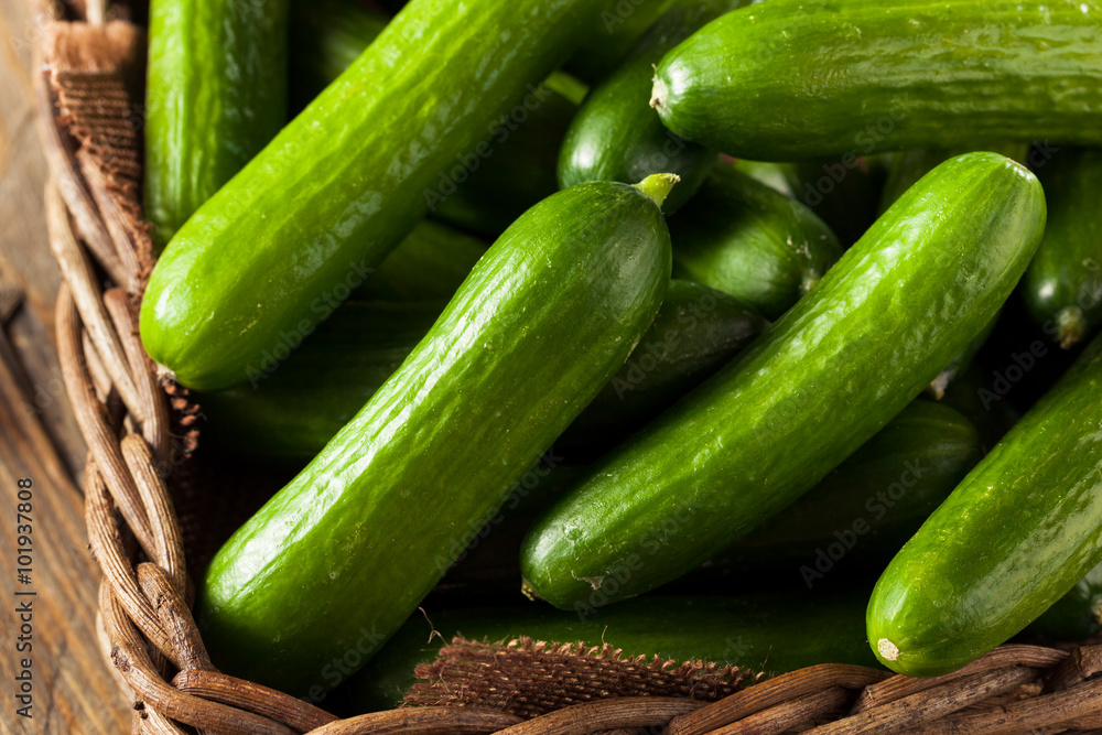 Raw Organic Mini Baby Cucumbers Raw Organic Mini Baby Cucumbers