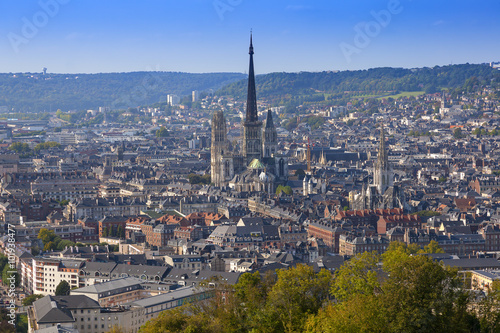 Rouen Panormablick Altstadt © Gerhard1302