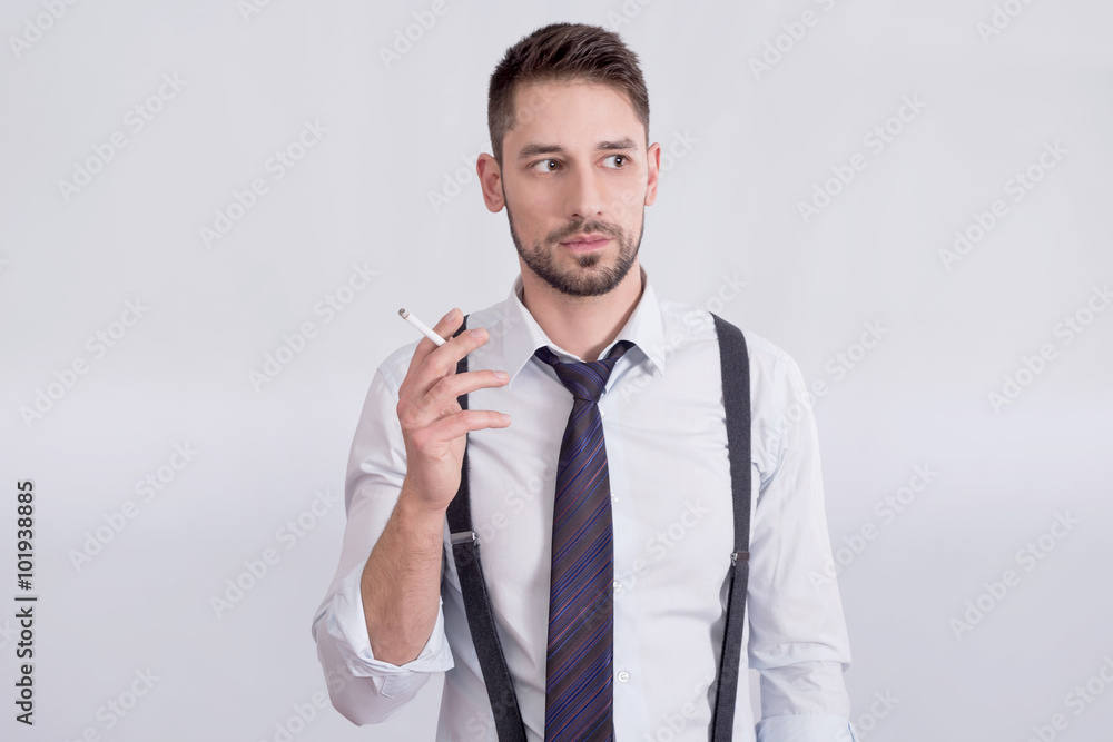 Smoking businessman Smoking businessman