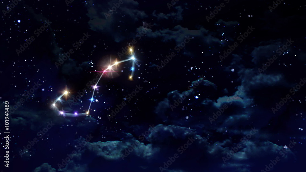 the Scorpio zodiac sign forming from the twinkle stars with space background the Scorpio zodiac sign forming from the twinkle stars with space background