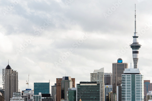 Detail of Auckland skyline, New Zealand