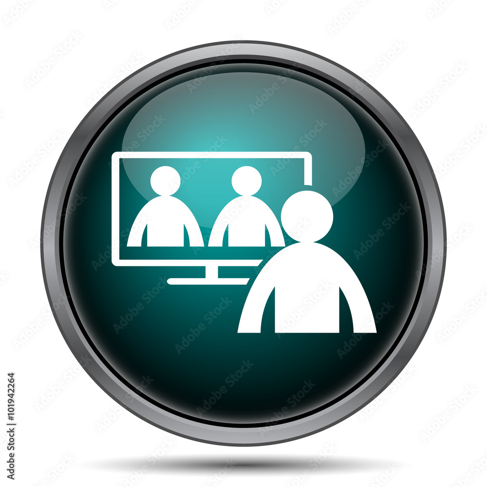 Video conference, online meeting icon Video conference, online meeting icon