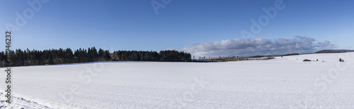 scenic winter panorama with trees © travelview