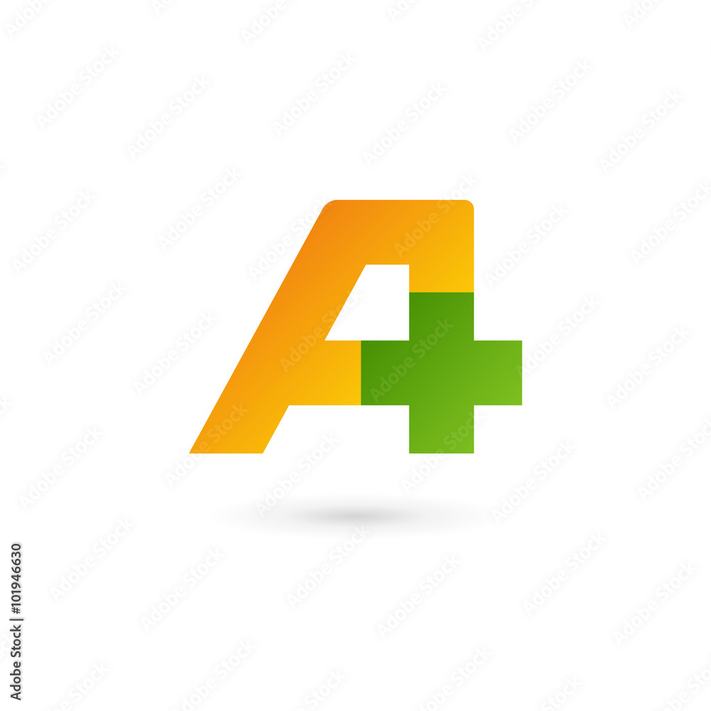 Letter A cross plus logo icon design template elements Letter A cross plus logo icon design template elements