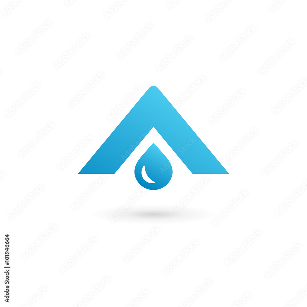 Letter A water drop logo icon design template elements Letter A water drop logo icon design template elements