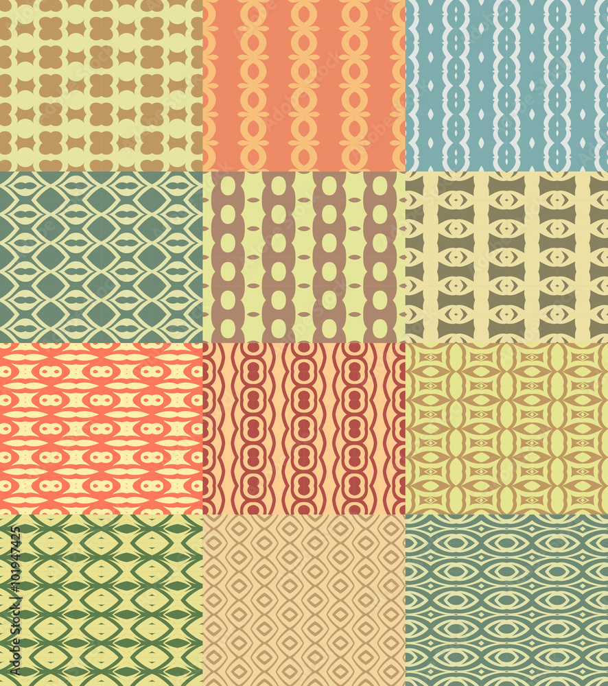 Set of seamless patterns. Set of seamless patterns.