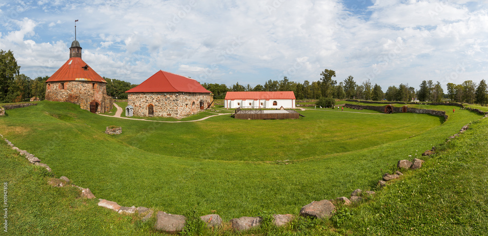 Fortress Museum Korela in Priozersk  in Karelia. Panorama