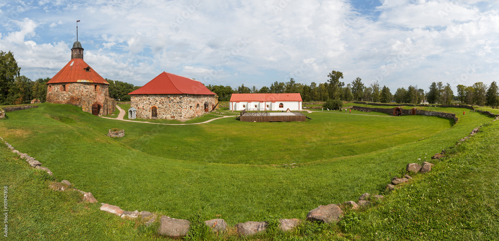 Fortress Museum Korela in Priozersk in Karelia. Panorama Fortress Museum Korela in Priozersk in Karelia. Panorama