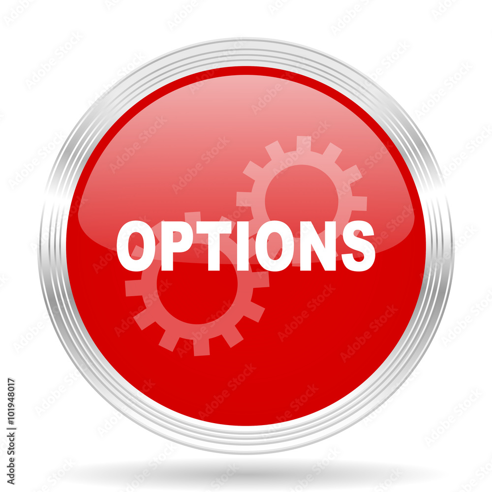 options red glossy circle modern web icon options red glossy circle modern web icon