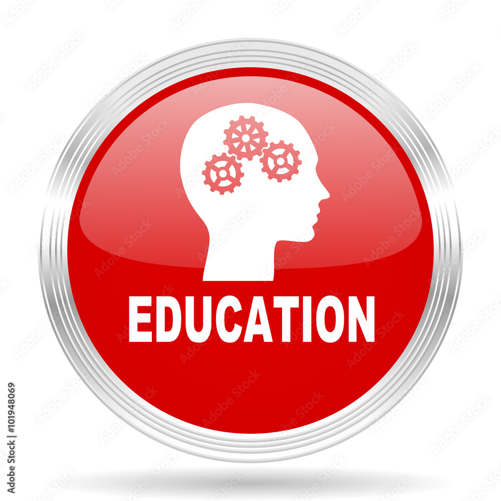 education red glossy circle modern web icon education red glossy circle modern web icon