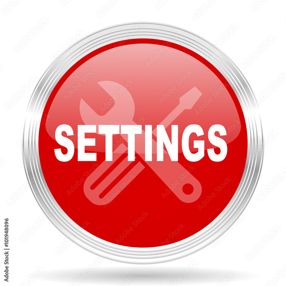 settings red glossy circle modern web icon settings red glossy circle modern web icon