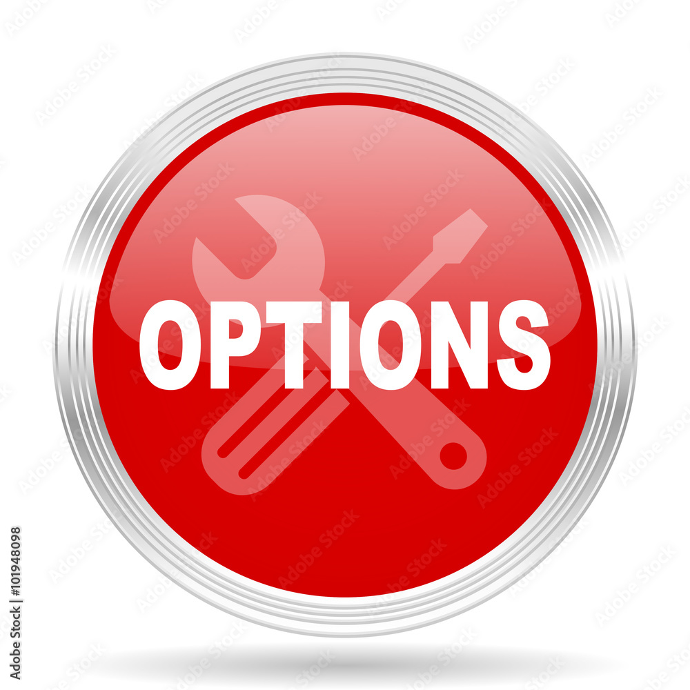options red glossy circle modern web icon options red glossy circle modern web icon