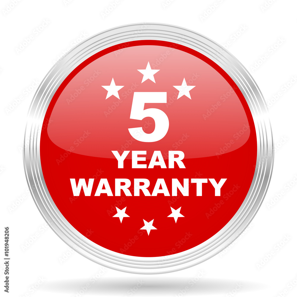 warranty guarantee 5 year red glossy circle modern web icon warranty guarantee 5 year red glossy circle modern web icon