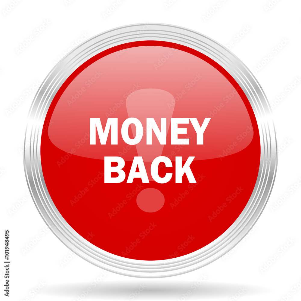 money back red glossy circle modern web icon money back red glossy circle modern web icon