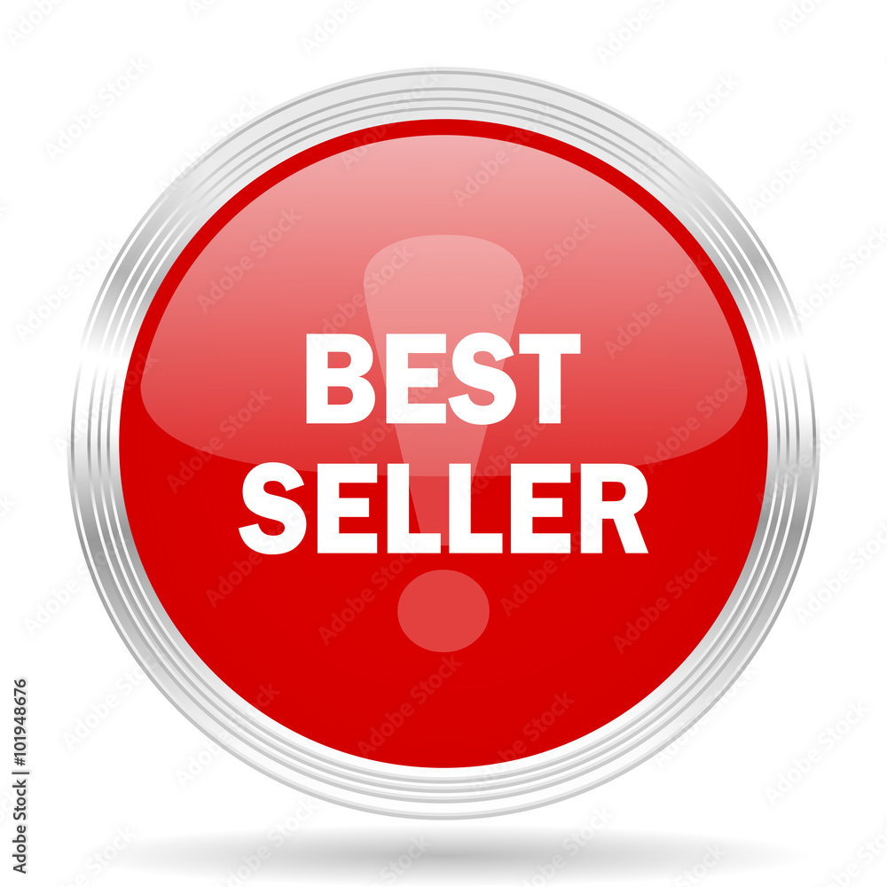 best seller red glossy circle modern web icon best seller red glossy circle modern web icon