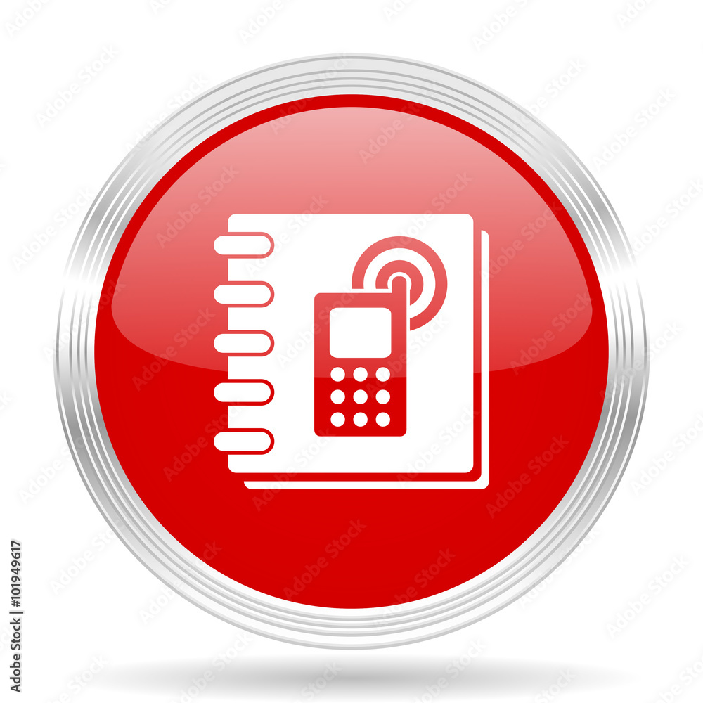 phonebook red glossy circle modern web icon phonebook red glossy circle modern web icon