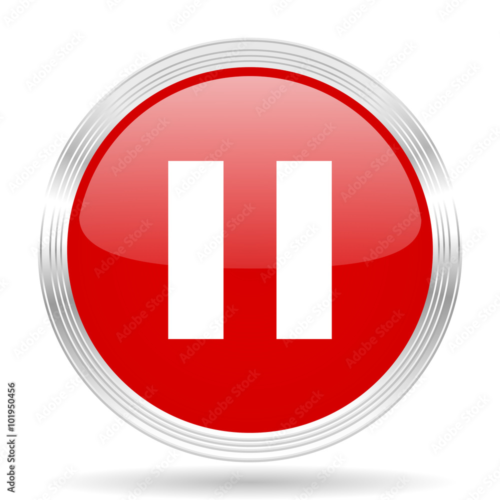 pause red glossy circle modern web icon pause red glossy circle modern web icon