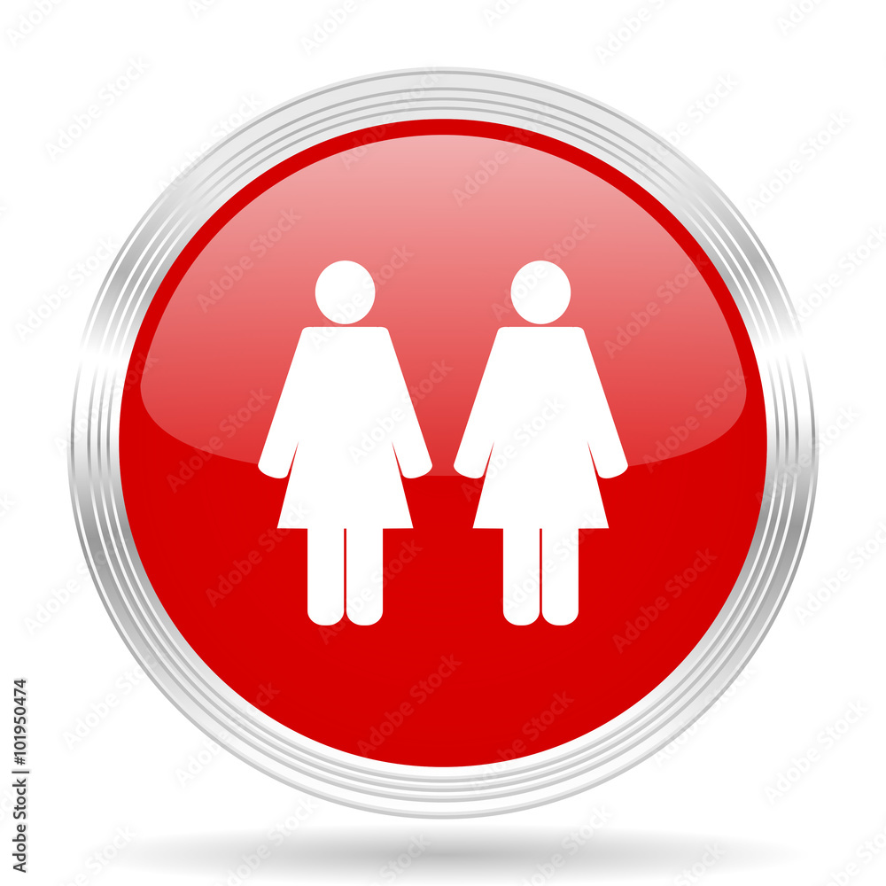 couple red glossy circle modern web icon couple red glossy circle modern web icon