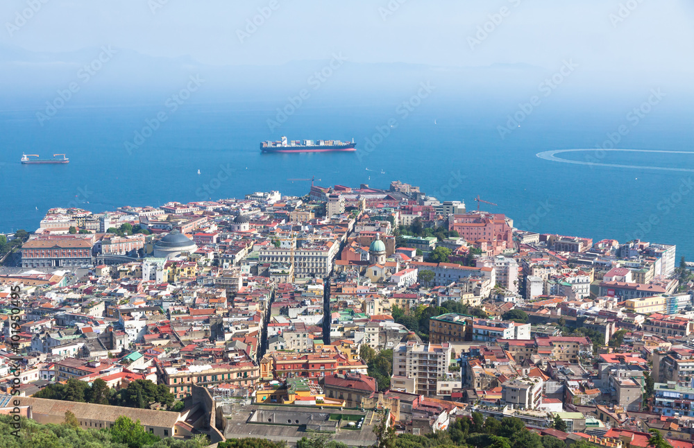 Naples city and Gulf of Naples, Campania region, Italy