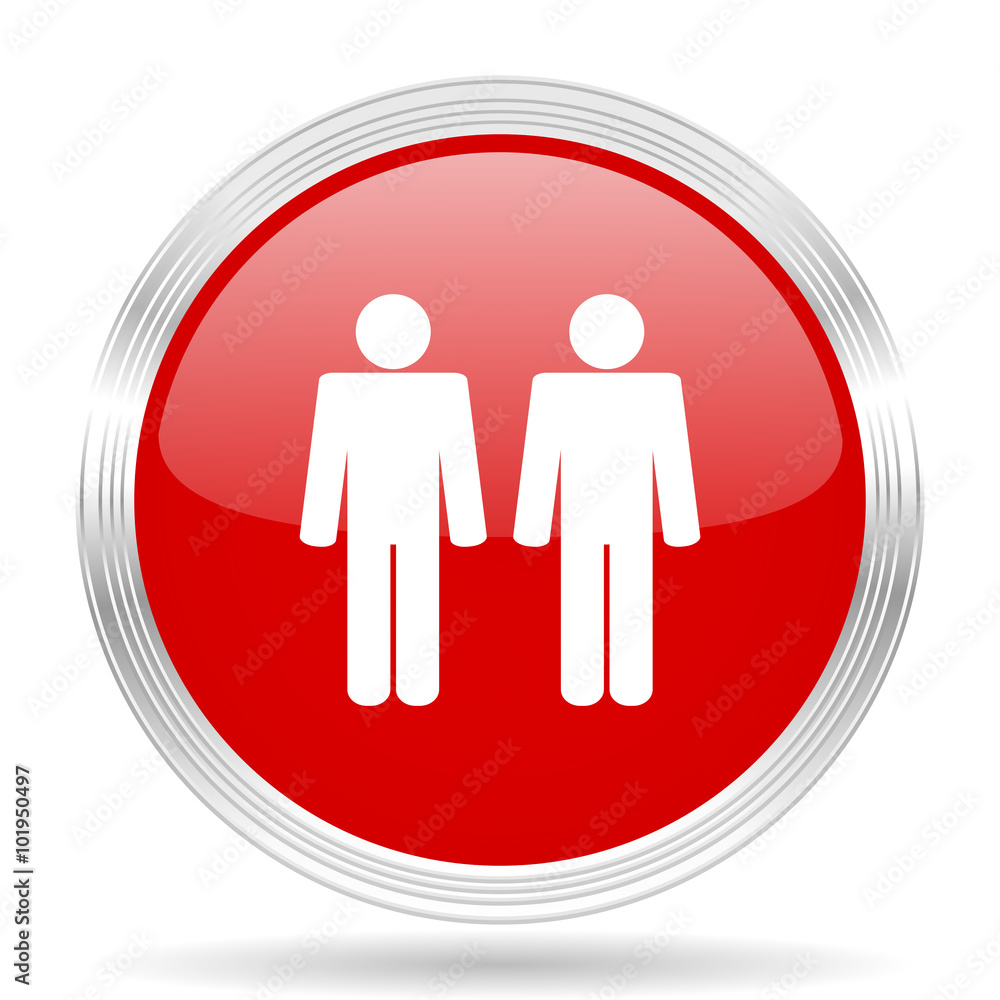 couple red glossy circle modern web icon couple red glossy circle modern web icon