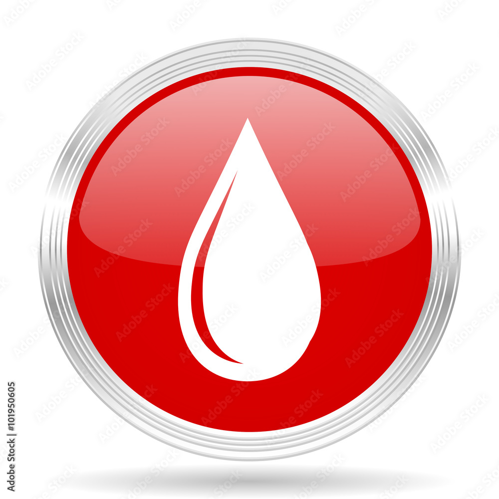 water drop red glossy circle modern web icon water drop red glossy circle modern web icon