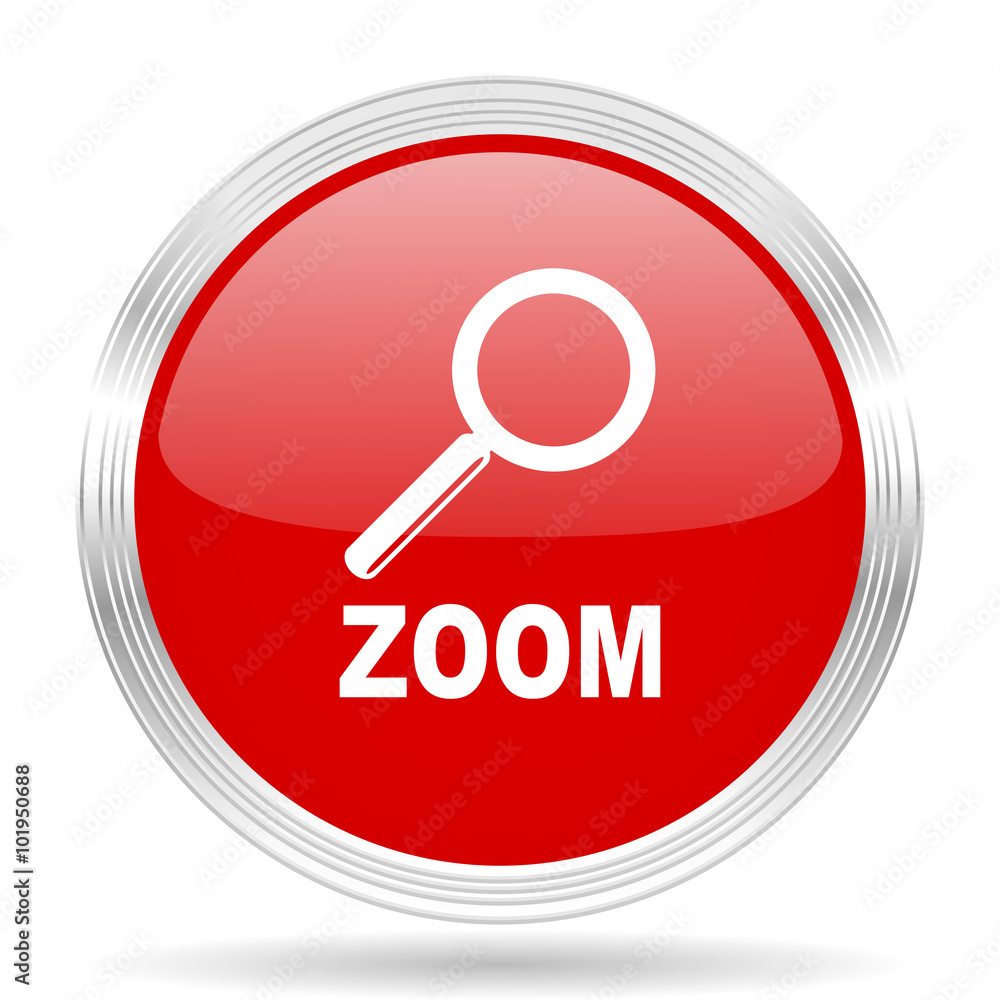 zoom red glossy circle modern web icon zoom red glossy circle modern web icon