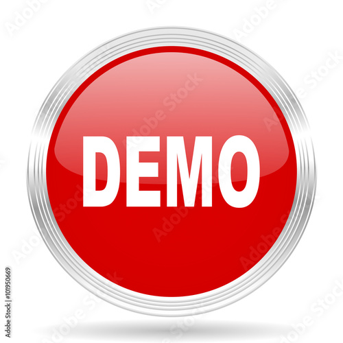 Free Download demo red glossy circle modern web icon - GFXLoad