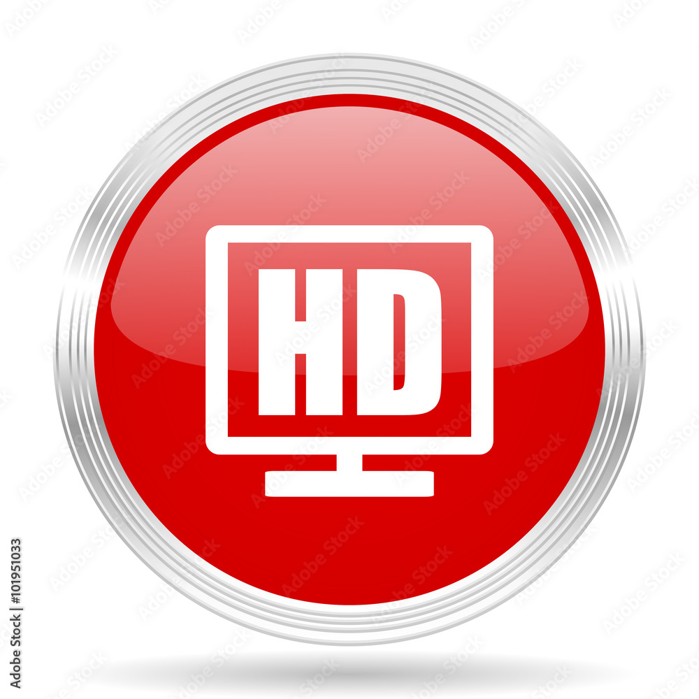 hd display red glossy circle modern web icon hd display red glossy circle modern web icon