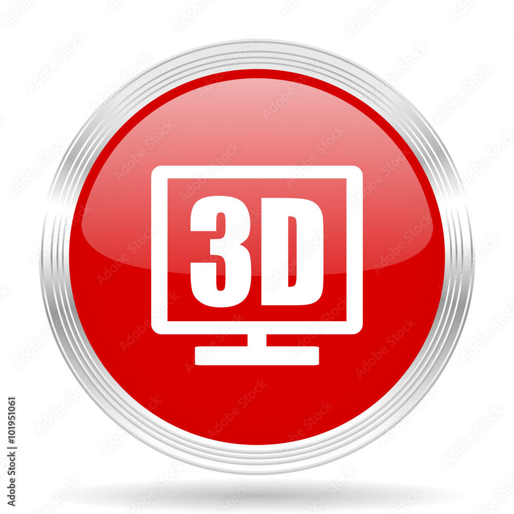 3d display red glossy circle modern web icon 3d display red glossy circle modern web icon
