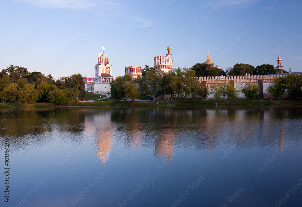 Novodevichy convent at sunset
