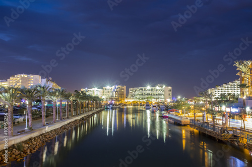 Canal to harbor in Eilat  Israel