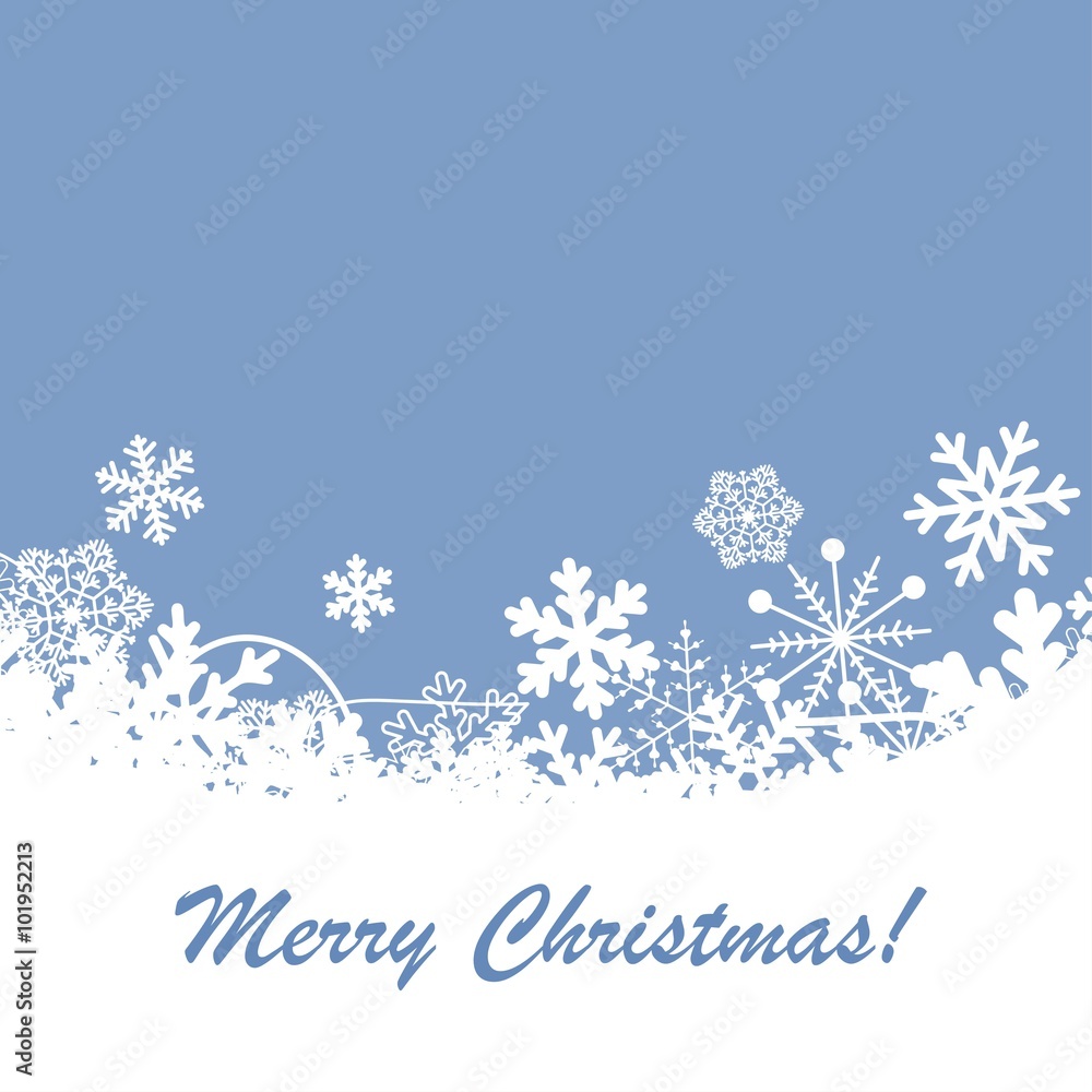 Fototapeta premium Christmas background with snowflakes.