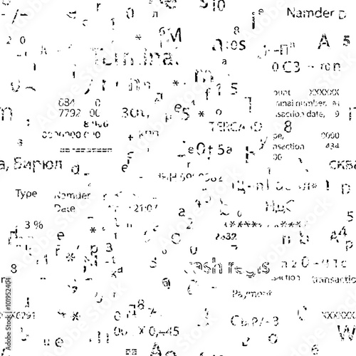 Seamless background with text and numbers.