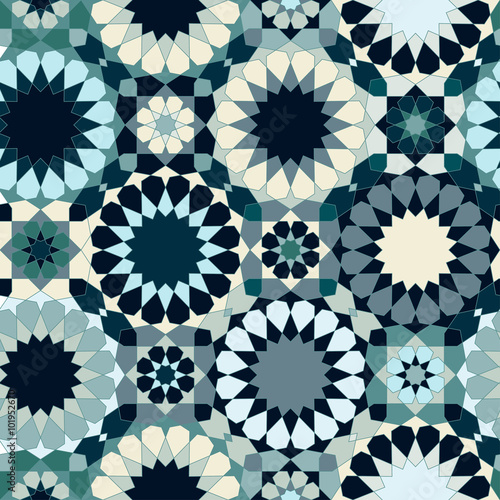 Oriental seamless islamc mosaic pattern